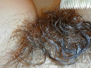 Marvelous hairy bush fetish show hairy pussy underwater in close up