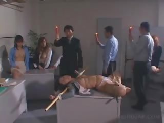 Japon porno sperm değiştirme sauna ile japon anne balmumu damladı üzerinde onu vücut