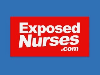 Exposed Nurses: tempting redhead nurse in latex uniform gets nasty